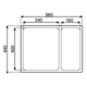 Urban spoelbak 1+1/2 bak 580x440 goud u/fs onderbouw/slim top, sifon en plug inbegrepen