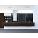 Quasar Reflex volet-verre 600x1500mm lacque blanc inox look en applique