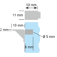 Support 5mm transparent  