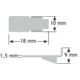 Vari acier 10 x 5 mm Taquets d'étagère, zingué