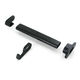 Supp. tube de penderie ovale ouvert alu noir  