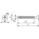 Schroef Gyproc zwart PK PH met verzonken kop 3.9 x 45