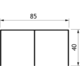Dubbele bovenrail Terra TR19 6m alu wit