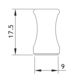 Poignée pour portes coulissantes avec fixation VHB, B8 H17 L410, aluminium mat