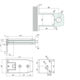 Verstelbare laterale scharnier wand/glas, voor 8/12 mm glas, B110 H60, chroom