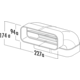 Coude vertical conduit plat (94x175x227  94x175x227mm