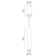 Linea pendel led noir 7W 230V 3000K 550lm 