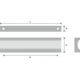 poignée  0164 alu anod. 650mm 2 forages 