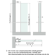 Overgangsprofiel, voor 8/10 mm glas, L2300, glanzend aluminium