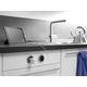 Pix inbouwstopcontact b-f  wit/zwart/rvs-look