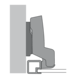 Sensys scharnier voor aluminium frame met geïntegreerde demping (Sensys 8638i), vernikkeld, inliggend, openingshoek 95°, voor schroefbevestiging (-)