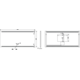 Miroir 1400x650 led haut/bas.+kelvinch.+chauff 