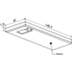 Set 3 d'lau Led rectangulaire sous-encastré 3W 3200K look inox touch 10w avec dimmertransfo