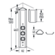 Energiezuil 3st b-fr + usb rvs