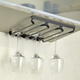 Porte-verres simple noir mat - 3 x 3 verres 