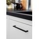 Poignée flat ea256 l270 zamac noir mat 
