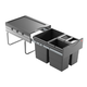Hailo tandem r ii 18l + 2x8,5l zwart recycled