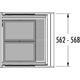 Hailo allegro c.60 cm h.220 mm 2x14l anthracite 