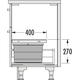 Hailo allegro c.60 cm h.220 mm 2x14l anthracite 