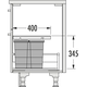 Hailo allegro k.60 cm h.295 mm 18+2x8l antraciet