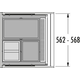Hailo allegro c.60 cm h.350 mm mm 28+2x13l anthrac 