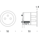 Rond 2.0 - Unifit SE prise de courant b-f noir
