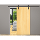 Casa set coulissant acier noir 100kg l.2300mm pour largeur de porte 1010-1200mm