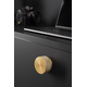 Bouton GRAF BIG Ø50 aluminium brossé laiton