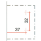 Kruisstelplaat voor verstekscharnier 45°/135°