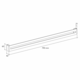 Barre range-couvercle acier mat 790mm 