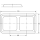 Cadre double inox-look  