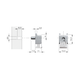 Support tablette Kubic d.5mm nickele pour tablette en verre à commander en supplement : partie supe