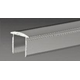 Bovenprofiel met boogvorm, B16 H13.5 L1498, aluminium met geborsteld rvs effect