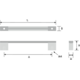 Poignee SHape alu mat 128mm/l.139mm 