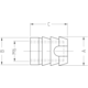 Moufle d.10mm int.M6 - 13mm blanc 