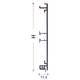 Plinthe 4070 alu h.150mm l.4100mm  