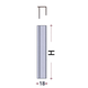 Plinthe 4070 inox-look raccord h.180mm  
