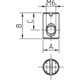 Moeren M6-10x20x10mm rond zonder rand verzinkt