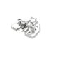Plaque de mont.regl. 2mm + vis euro 