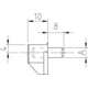 Taquet Safe 5mm blanc 