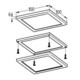 Ria led-Set 3 x 5.4w 12V 4000K RVS + schakelaar