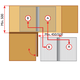 Rational corner Soft Close 450mm droite + 4 panier fond en bois