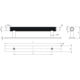 Greep manor back ba192 l254 zamak mat zwart