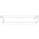 Greep MANOR LONG BA640 L694 alu + zamak mat bronze