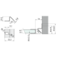 Profil de butée magnétique 10,5 x 22 x l 2500 mm inox brosse