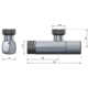 Hoekstopkraan 1/2x3/8 chroom gepolijst