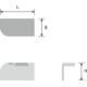 Embout droite modèle L blanc RAL 9016 