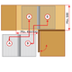 Rational corner Soft Close 450mm gauche + 4 panier fond en bois