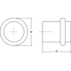 Butée de porte GRAF Ø27 aluminium brossé noir