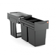 Poubelle hailo tandem iv 2x15l black edition extension totale - recycled